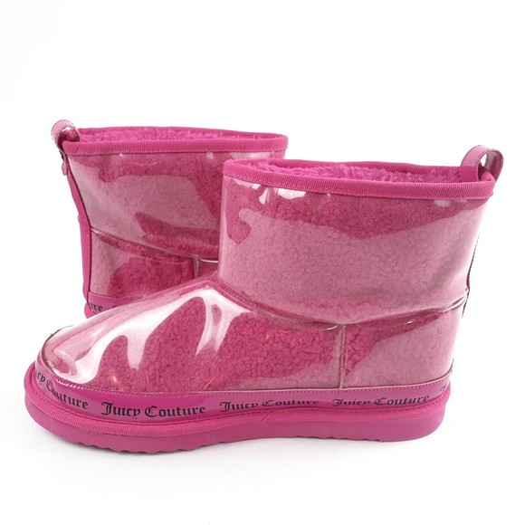 Juicy Couture Klash Pink Shearling Bootie Boots Womens 11 Mens 9.5 Fashion Shoes - Picture 3 of 11